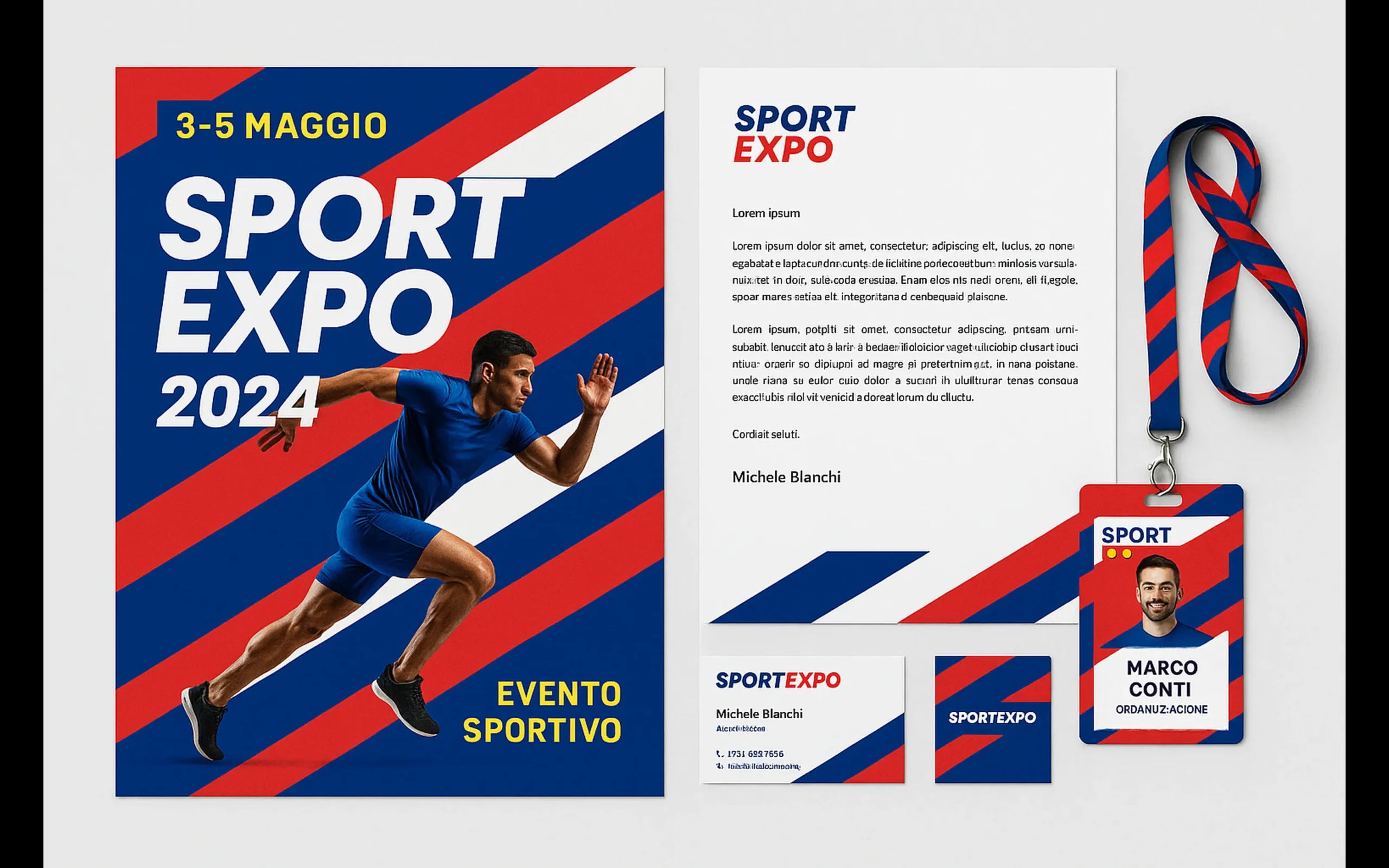 Identità visiva evento sportivo Identità visiva per evento sportivo, logo e materiali coordinati