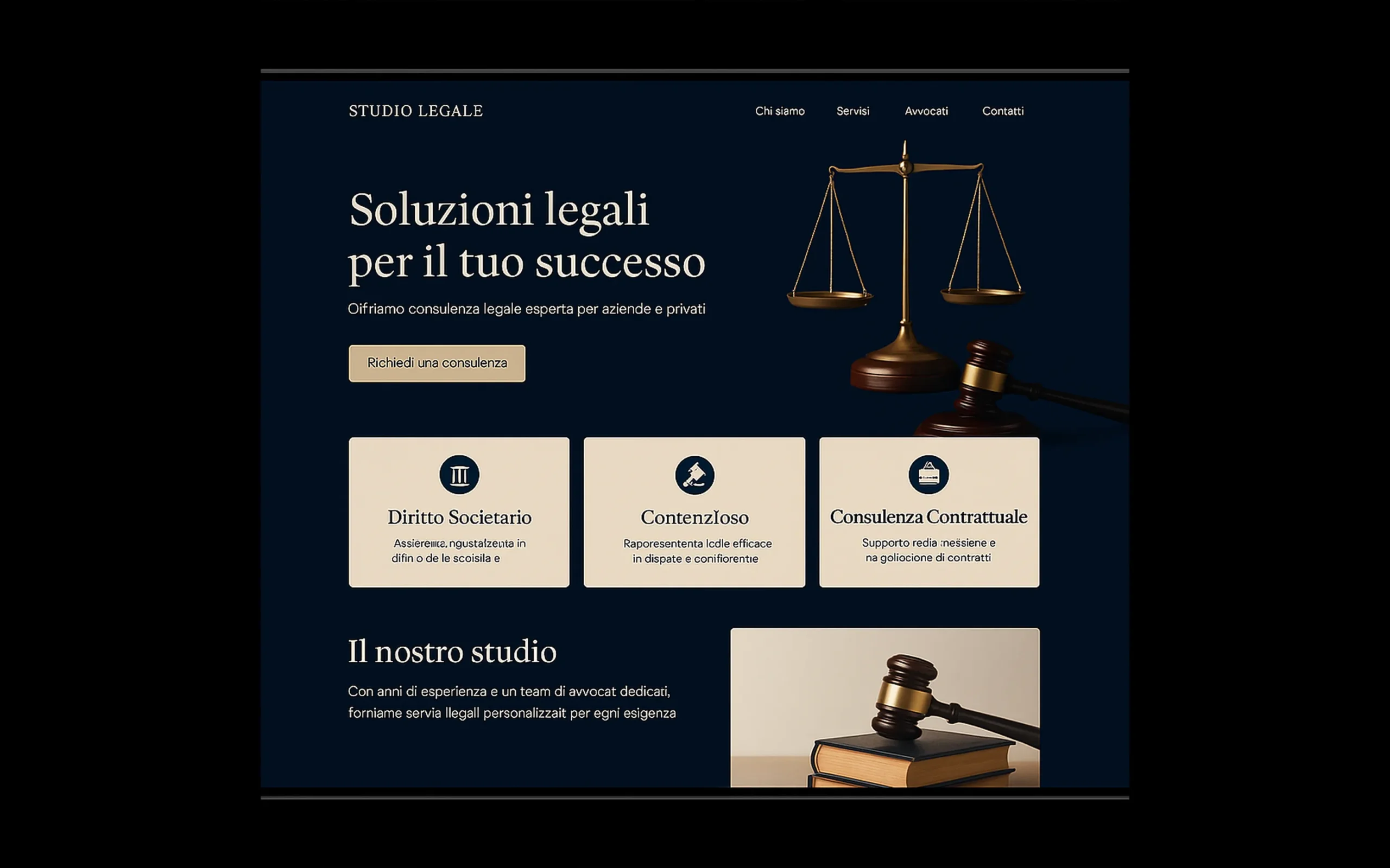 Progetto studio legale Sito istituzionale studio legale